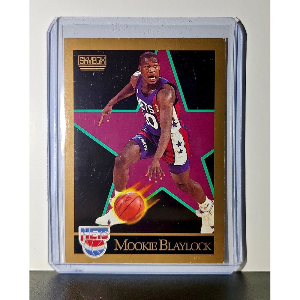 Mookie Blaylock 1990 Skybox NBA #176 Card New York Nets